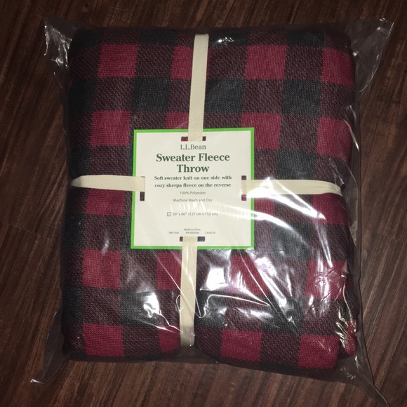 Ll Bean Sweater Fleece Throw 